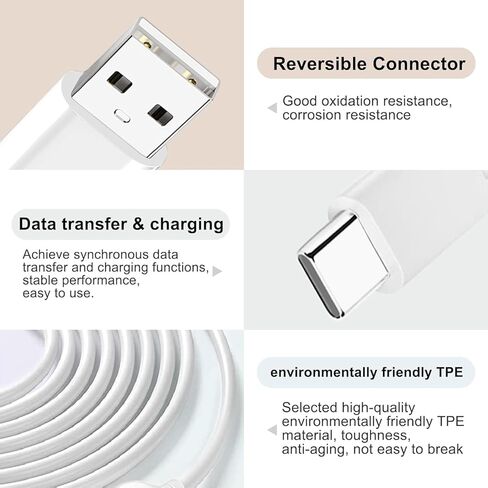 شاحن كاميرا USB C بطول 10 أقدام لكاميرا Arlo الأساسية الجيل الثاني/الثالث، الجيل الثاني/الثالث الأساسي، الجيل الثاني/الثالث، Pro 6، كابل طاقة سلك شحن فائق 3 لكاميرا WYZE Duo Cam Pan، Cam Pan v4، Eufy Security SoloCam S4 E42 in Kuwait