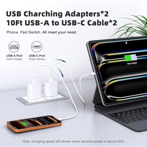 شاحن كاميرا USB C بطول 10 أقدام لكاميرا Arlo الأساسية الجيل الثاني/الثالث، الجيل الثاني/الثالث الأساسي، الجيل الثاني/الثالث، Pro 6، كابل طاقة سلك شحن فائق 3 لكاميرا WYZE Duo Cam Pan، Cam Pan v4، Eufy Security SoloCam S4 E42 in Kuwait