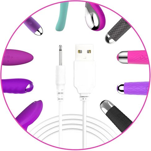 5V 2A Vibrating Charger USB A to DC 2.5mm Fast Charging Cable for Vibrating Massager, Toys, Beauty Devices, Lights, Fans, Speakers Replacement DC Charging Cord Power Adapter Charger Cable 3.3ft in Kuwait