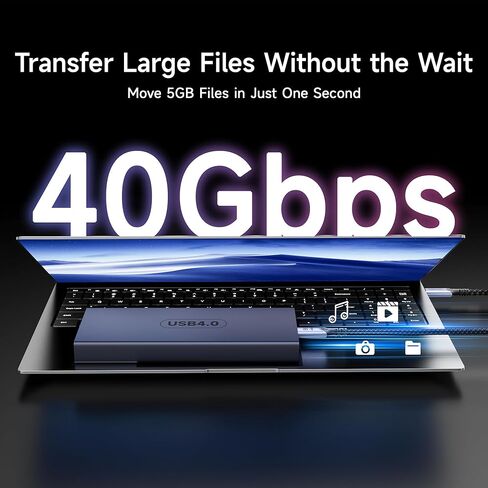 كابل USB C إلى USB C عالي السرعة 40 جيجابت في الثانية متوافق مع Thunderbolt 4/3، وكابل بيانات USB 4 بطول 3.3FT/1M، وسلك شاشة USBC عرض فيديو 8K/4K وشحن سريع 240 وات PD. in Kuwait