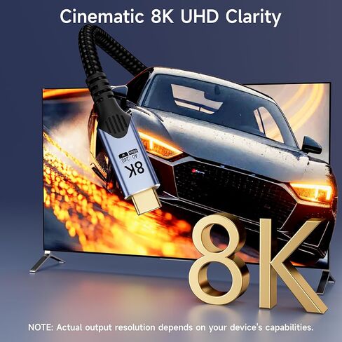 كابل USB C إلى USB C عالي السرعة 40 جيجابت في الثانية متوافق مع Thunderbolt 4/3، وكابل بيانات USB 4 بطول 3.3FT/1M، وسلك شاشة USBC عرض فيديو 8K/4K وشحن سريع 240 وات PD. in Kuwait