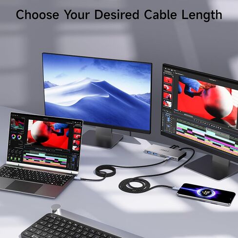 كابل USB C إلى USB C عالي السرعة 40 جيجابت في الثانية متوافق مع Thunderbolt 4/3، وكابل بيانات USB 4 بطول 3.3FT/1M، وسلك شاشة USBC عرض فيديو 8K/4K وشحن سريع 240 وات PD. in Kuwait