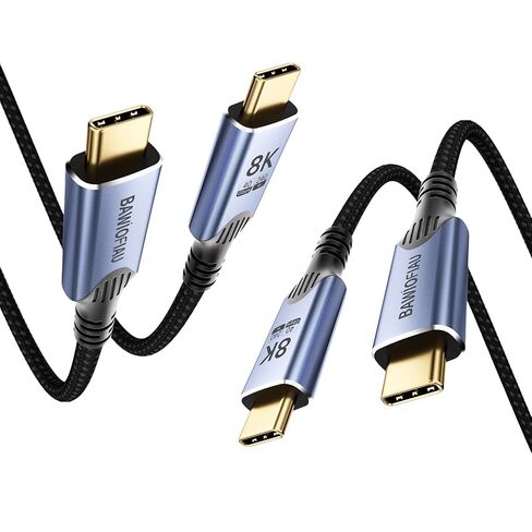 كابل USB C إلى USB C عالي السرعة 40 جيجابت في الثانية متوافق مع Thunderbolt 4/3، وكابل بيانات USB 4 بطول 3.3FT/1M، وسلك شاشة USBC عرض فيديو 8K/4K وشحن سريع 240 وات PD. in Kuwait