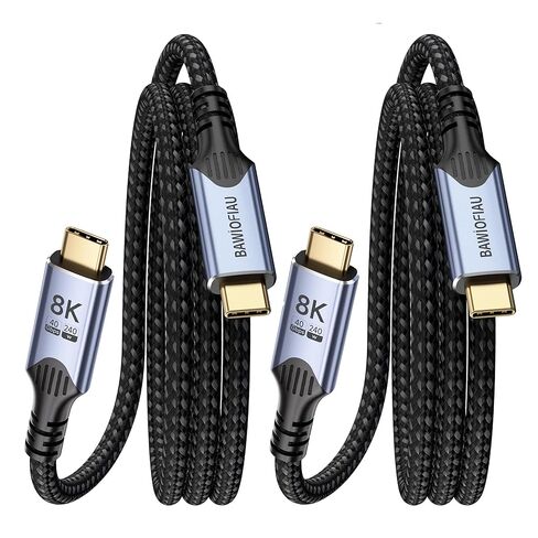كابل USB C إلى USB C عالي السرعة 40 جيجابت في الثانية متوافق مع Thunderbolt 4/3، وكابل بيانات USB 4 بطول 3.3FT/1M، وسلك شاشة USBC عرض فيديو 8K/4K وشحن سريع 240 وات PD. in Kuwait