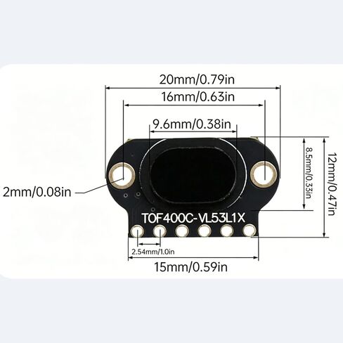 3 قطع TOF400C VL53L1X 4M وحدة استشعار المدى بالليزر، مستشعر المسافة لمسافة طويلة من الطيران (ToF)، نطاق سريع 50 هرتز، 3.3 فولت/5 فولت I2C لطائرة Arduino Raspberry Pi STM32 Robot Drone in Kuwait