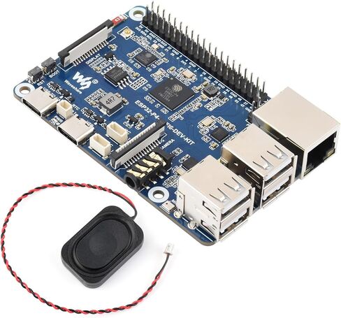 Waveshare ESP32-P4-WIFI6-DEV-KIT لوحة تطوير عالية الأداء، تعتمد على ESP32-P4 وESP32-C6، تدعم Wi-Fi 6، Bluetooth 5 وBLE 5، حزمة مع لوحة ومكبر صوت in Kuwait