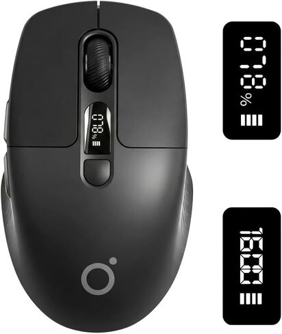 Wireless Bluetooth Mouse,Dual Mode (2.4G&BT) Rechargeable with LED DPI/Battery Display,Silent Click,3 DPI Levels,for Laptop/PC/Mac/iPad(Blue in Kuwait