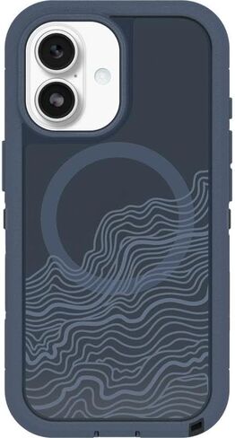 حزمة OtterBox iPhone 17 (فقط): حافظة Defender Series XT وواقي الشاشة - Offgrid (أزرق) - أزرار كبس على MagSafe - قوية - متينة ومتينة in Kuwait