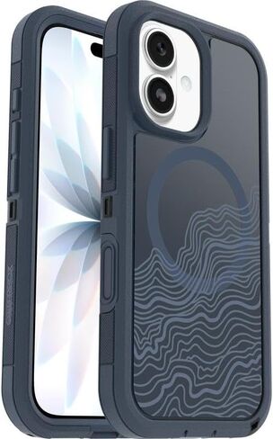 حزمة OtterBox iPhone 17 (فقط): حافظة Defender Series XT وواقي الشاشة - Offgrid (أزرق) - أزرار كبس على MagSafe - قوية - متينة ومتينة in Kuwait