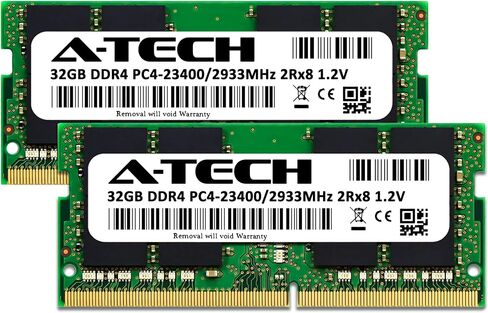 A-Tech 64GB RAM Kit for Lenovo ThinkPad P17 Gen 1 (2 x 32GB) DDR4 2933 MHz PC4-23400 Non-ECC Unbuffered SODIMM 260-Pin Laptop Notebook PC Memory Upgrade in Kuwait