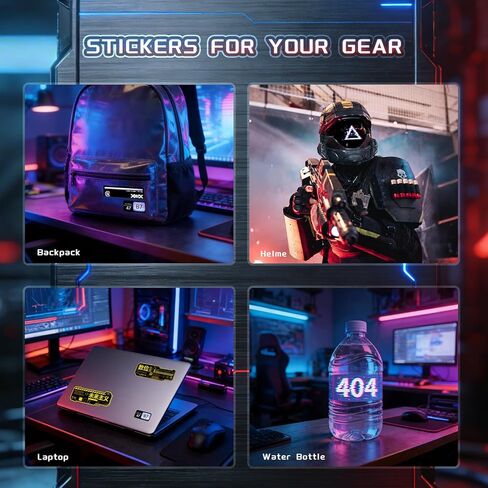 94 Pcs Futuristic Punk Sticker Set - Waterproof Vinyl Decals for Car, Laptop, Mask, Tech Gear & More, Video Gamer Accessories in Kuwait