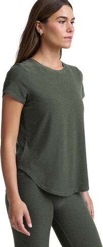 Beyond Yoga Womens Featherweight On The Down Low Tee Deep Ocean Heather XL One Size in Saudi Arabia