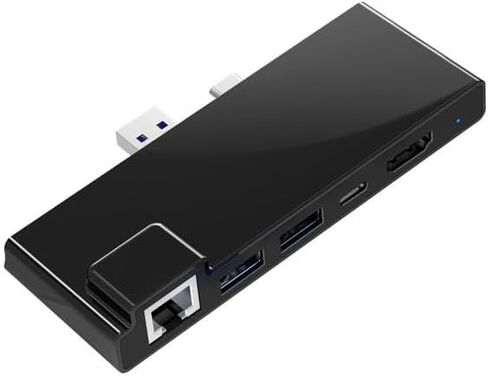 Docking Station Compatible with Surface Pro 7, 7-in-1 hub, Equipped with HDMI 4K, USB 3.0 * 2, USB-C 60W PD Charging Capability, Card Reader, and 100M Ethernet Port. in Kuwait