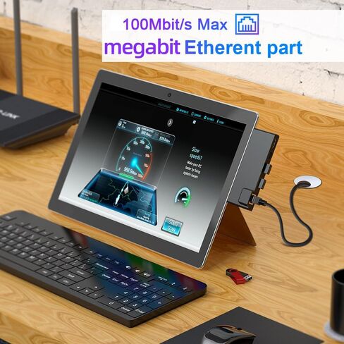 Docking Station Compatible with Surface Pro 7, 7-in-1 hub, Equipped with HDMI 4K, USB 3.0 * 2, USB-C 60W PD Charging Capability, Card Reader, and 100M Ethernet Port. in Kuwait