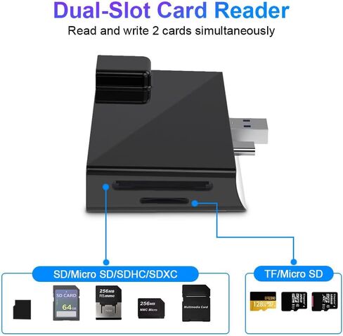 Docking Station Compatible with Surface Pro 7, 7-in-1 hub, Equipped with HDMI 4K, USB 3.0 * 2, USB-C 60W PD Charging Capability, Card Reader, and 100M Ethernet Port. in Kuwait