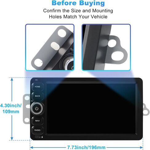 4+64G Android 14 Double Din Car Stereo for Chevrolet Silverado Impala Tahoe GMC Sierra Yukon Hummer H2 with 7 Inch IPS Touchscreen Radio Built-in Wireless Carplay/Android Auto/Bluetooth/FM/AUX/SWC in Kuwait