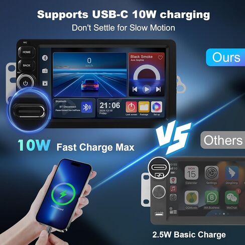 4+64G Android 14 Double Din Car Stereo for Chevrolet Silverado Impala Tahoe GMC Sierra Yukon Hummer H2 with 7 Inch IPS Touchscreen Radio Built-in Wireless Carplay/Android Auto/Bluetooth/FM/AUX/SWC in Kuwait