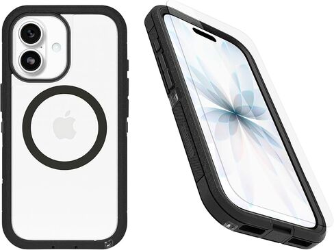 حزمة OtterBox iPhone 17 (فقط): حافظة Defender Series XT وواقي الشاشة - Offgrid (أزرق) - أزرار كبس على MagSafe - قوية - متينة ومتينة in Kuwait
