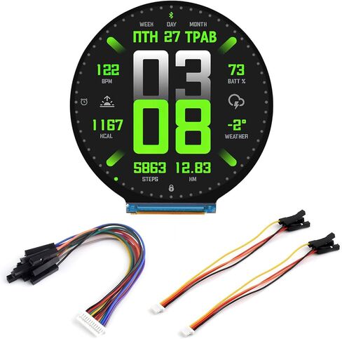 Waveshare ESP32-S3 2.8inch Round Display Development Board, 480×480, 32-bit LX7 Dual-core Processor, Without Touch Function in Kuwait