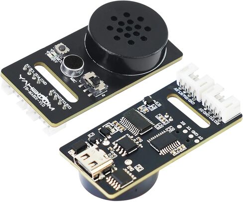 Yahboom AI Voice Recognition Module Voice Broadcast Integrated Custom Wake-up Word Programmable Sound Sensor Support Jetson/Raspberry Pi/ESP32/STM32 in Kuwait