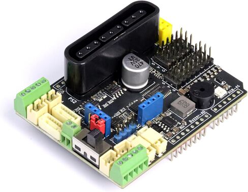 قبعة سائق المحرك لـ Arduino، تيار عالٍ بحد أقصى 3 أمبير، 4 تيار مستمر أو 2 محرك متدرج أو 4 محركات تشفير، 8 محركات مؤازرة، درع توسيع PCA9685 مع واجهة PS2، متوافق مع UNO R3، Mega2560 in Kuwait