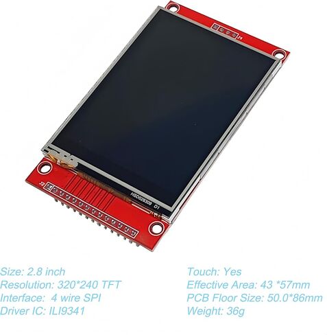 2.8 بوصة TFT LCD وحدة 320x240 SPI Serial ILI9341 شاشة تعمل باللمس مقاومة مع قلم لمس متوافق مع Arduino STM32 in Kuwait