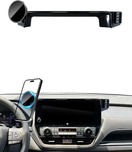 SKYLOTEC Phone Mount for Toyota Grand Highlander/Grand Highlander Hybrid 2024-2026, Magnets Wireless Charger Phone Holder Compatible with MagSafe, 12.3-inch Screen Cradles Bracket for Cell Phones in Kuwait