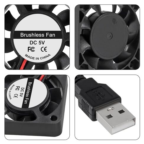 4 قطع مبرد USB كروي مزدوج 40 مم مروحة DC 5V تبريد بدون فرش 40 × 40 × 10 مم مبرد مروحة 4010 محوري 1.57 بوصة للطابعة ثلاثية الأبعاد، غرفة التبريد، تبريد صناعة الكمبيوتر الشخصي in Kuwait