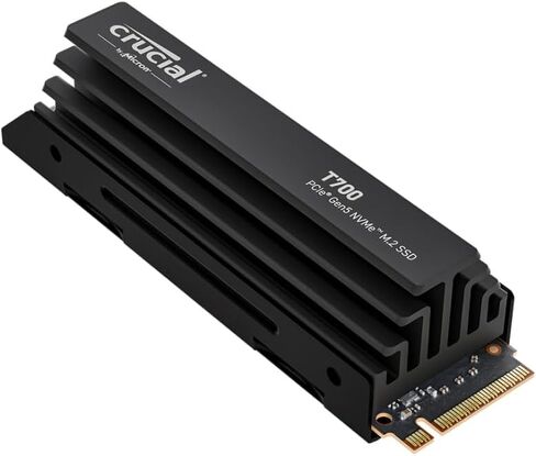 Crucial T700 1TB SSD مع مبدد حراري، PCIe Gen5 NVMe SSD، حتى 11,700 ميجابايت/ثانية، TLC NAND، متوافق مع Intel & Ryzen، للألعاب الصلبة والتخزين عالي السرعة، محرك أقراص الحالة الصلبة (متجدد) in Kuwait