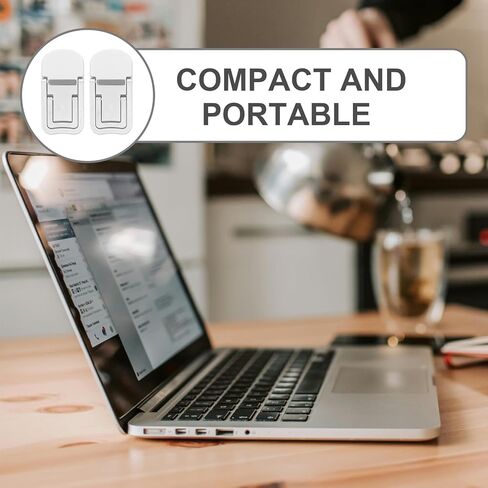 Adjustable Foldable Laptop Stand for Desk, Portable Silver Aluminum Laptop Riser with Dual Height Settings, Ergonomic Keyboard Tilt Stand for Home and Office Use in Kuwait