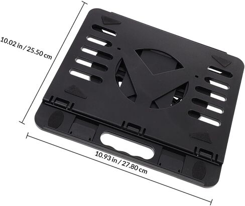 VALICLUD Foldable Laptop Stand Portable Laptop Holder with Adjustable Height and Cooling Vent for Desk Use Compatible with Notebooks Black in Kuwait