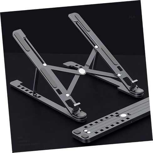 VALICLUD Aluminum Alloy Laptop Stand Portable Foldable Cooling Rack Large Size L Dark Grey for Desk Use Compatible with Most Laptops in Kuwait