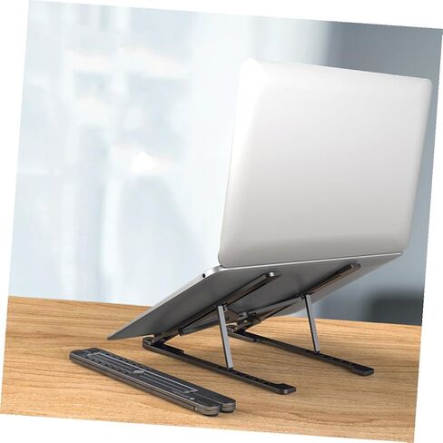 VALICLUD Aluminum Alloy Laptop Stand Portable Foldable Cooling Rack Large Size L Dark Grey for Desk Use Compatible with Most Laptops in Kuwait