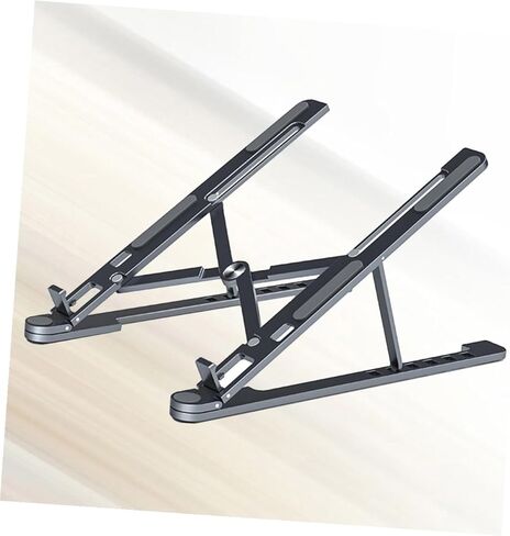 VALICLUD Aluminum Alloy Laptop Stand Portable Foldable Cooling Rack Large Size L Dark Grey for Desk Use Compatible with Most Laptops in Kuwait