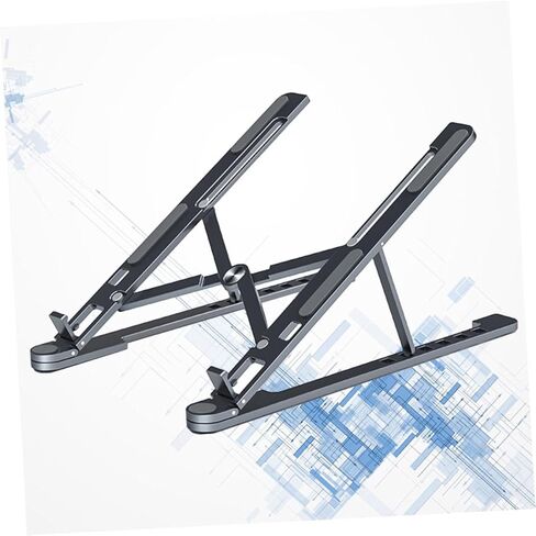 VALICLUD Aluminum Alloy Laptop Stand Portable Foldable Cooling Rack Large Size L Dark Grey for Desk Use Compatible with Most Laptops in Kuwait