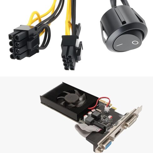 كابل ATX 24 Pin to PCIe 6+2 Pin On Off Switch لتوصيل وحدة إمداد الطاقة (PSU) وبطاقة رسومات PCIe 30 سم + 50 سم in Kuwait