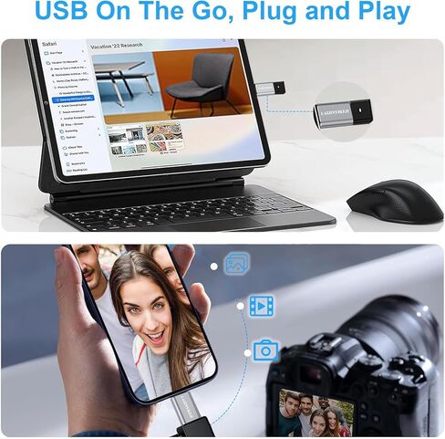 USBC to USB Adapter, 2 Pack USB C to USB Adapter for Mouse/Keyboard/Flash Drive, Super Data Transfer USB 3.0 Female to Type-C Male OTG Converter for iPhone 17 16, Samsung Galaxy S26 S25, MacBook Pro in Kuwait