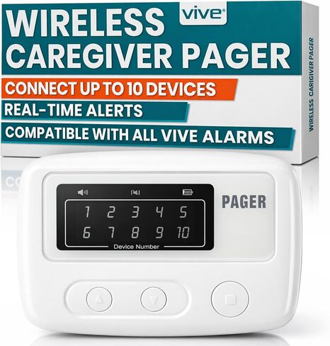 Wireless Floor Alarm by Vive - Motion Sensor Kit for Elderly Dementia Patients - Weight Movement Pressure Pad Detector - Automatic Health Alert System for Mat Elderly in Saudi Arabia