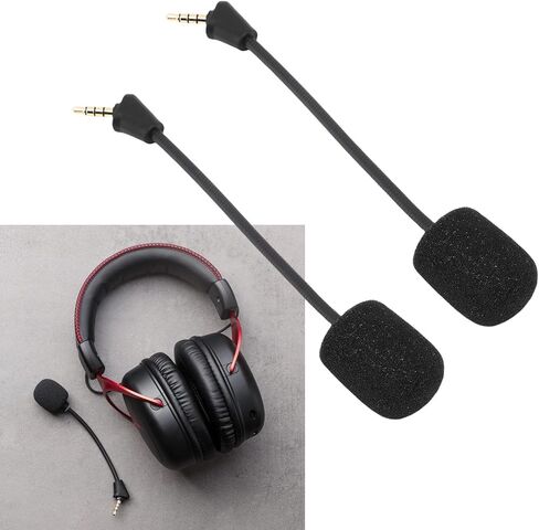 EBTOOLS Replacement Microphone, Noise Cancelling Boom Mic with Foam Cover for Cloud II Wireless Gaming Headset, 3.5mm Detachable in Kuwait