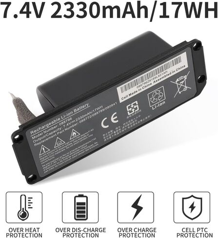088796 مكبر صوت بلوتوث، مكبر صوت لاسلكي، بطارية لجهاز Bose Soundlink Mini 2 088789 088772 080841، 7.4 فولت، 2330 مللي أمبير/17 وات في الساعة (يتطلب اللحام بنفسك) in Kuwait