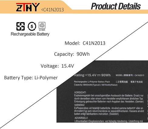 C41N2013 C41N2013-1 Laptop Battery Replacement for ASUS TUF Gaming A15 FA507 FA507RC FA507RR FA507RE A17 FA707 FA707RE FA707RM F15 FX507 FX507ZR FX507ZE F17 FX707 FX707ZC ROG Strix Scar 15 G533 G733 in Kuwait