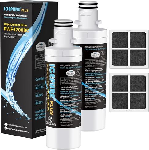 ICEPURE PRO ADQ74793501 NSF401&473&42 Certified Replacement LT1000P, Kenmore Elite 9980, ADQ747935 LT1000PC MDJ64844601 ADQ74793502 LFXS26973S Refrigerator Water and LT120F Air Filter, 4PACK in Kuwait