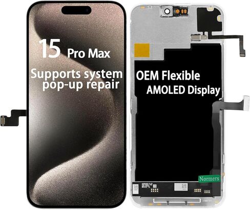 【Fixes System Pop-Ups】 OEM-Grade Quality for iPhone 16 pro max Screen Replacement,6.9Inch Promotion 120Hz AMOLED Display, Equipped with 3D LCD Touch Digitizer, Protective Film and Repair Tools in Kuwait