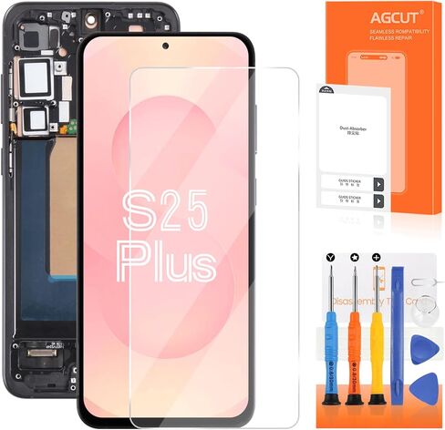 OLED for Samsung Galaxy S25 Plus Screen Replacement for Samsung S25 Plus LCD Display SM-S936W SM-S936U LCD Digitizer Touch Screen Assembly with Frame in Kuwait