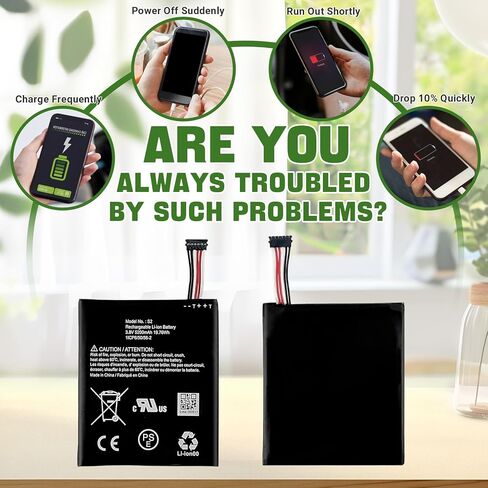 New Rechargeable Battery S2 Compatible with Ring Video Doorbell 2nd Generation, 5UM5E5, (6 Cable Plug Version Only) with Upgrade Tool in Kuwait