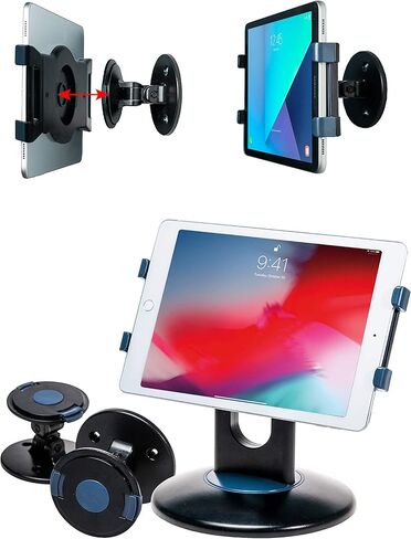 Wall & Desk Mount – CTA Quick-Connect Wall & Desk Mounting Kit for iPad 10th Gen 10.9"- iPad mini 5- iPad 7/8 Gen - 10.2"- iPad Pro 12.9"- Galaxy Tab S3 9.7"- Galaxy Tab A & More - Black (‎PAD-QCWDM) in Kuwait