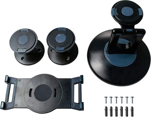 Wall & Desk Mount – CTA Quick-Connect Wall & Desk Mounting Kit for iPad 10th Gen 10.9"- iPad mini 5- iPad 7/8 Gen - 10.2"- iPad Pro 12.9"- Galaxy Tab S3 9.7"- Galaxy Tab A & More - Black (‎PAD-QCWDM) in Kuwait