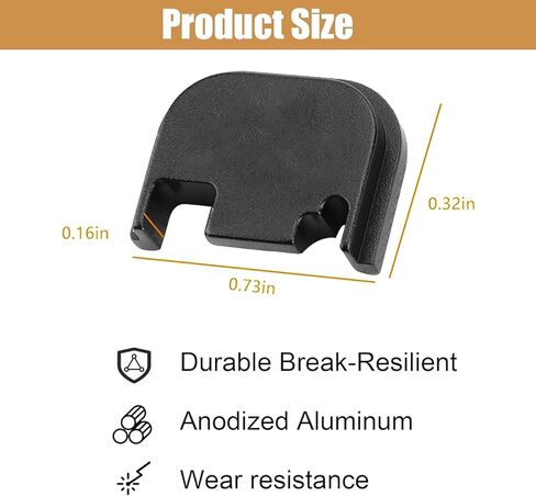 2 Pack Aluminum Rear Slide Cover Plate for Glock Gen 1–4 – Engraved Back Plate Compatible with G17 G19 G21 G22 G23 G26 G27 G34 G35 G41 in Kuwait