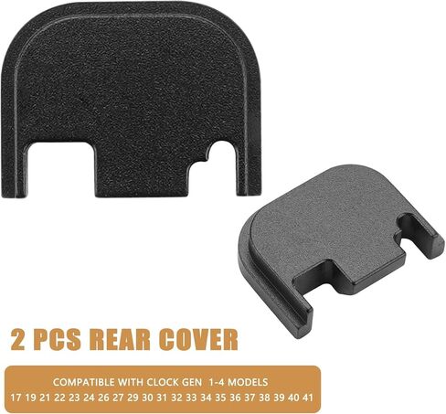 2 Pack Aluminum Rear Slide Cover Plate for Glock Gen 1–4 – Engraved Back Plate Compatible with G17 G19 G21 G22 G23 G26 G27 G34 G35 G41 in Kuwait