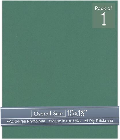 CountryArtHouse Dill Green 15x18 Uncut Art Mat Board - No Opening - 1 Mat in Kuwait